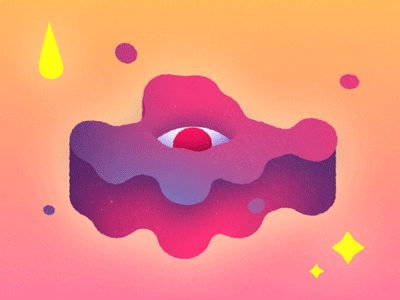 Blobby thing 2d after effect animation blob cute design eye gif gradient illustration jelly vector