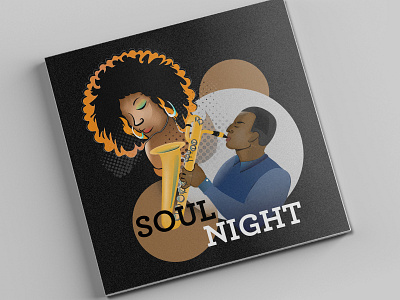 Soul Night brochure illustration jazz