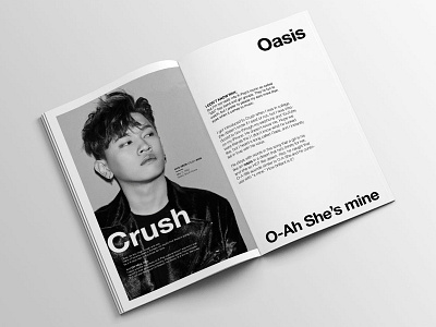 Book of Music book book design booklet booklet design crush kpop layout magazine magazine design page design