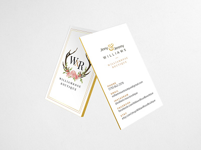 WxR Business Card beauty brand beauty product boutique branding business card gold foil namecard salon