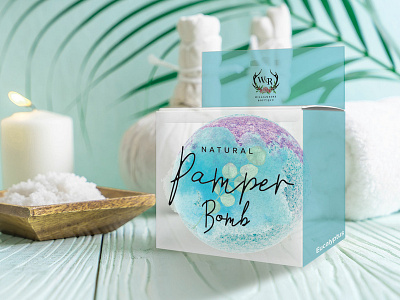 Pamper Bomb bath bomb beauty product beauty salon design branding packaging packagingdesign pamper bomb salon