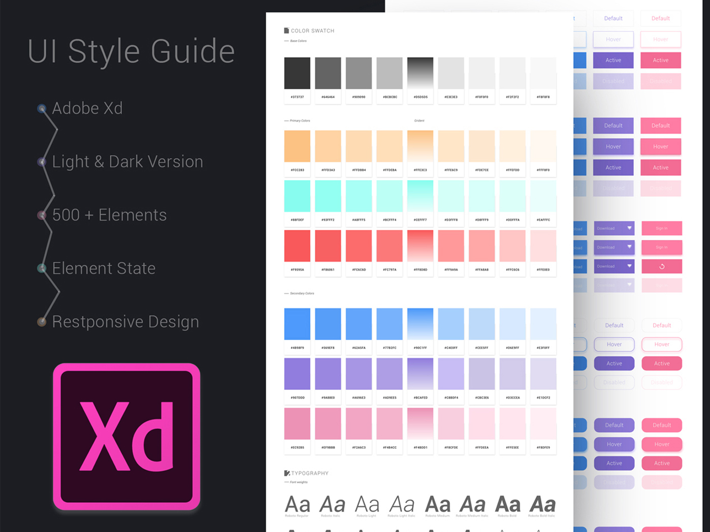 Adobe XD Freebie UI Style Guide by Muharrem on Dribbble