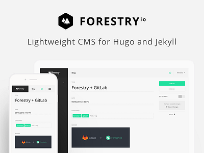 Forestry brand cms front end hugo jekyll ui ux web