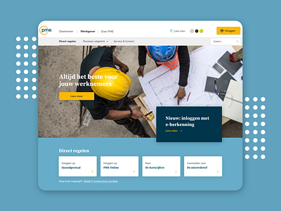 PME Pensioen branding design graphic design homepage ui uidesign ux visual design webdesign website