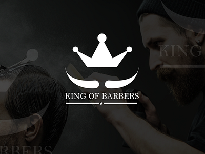 Logo King Of Barbers branding illustration infography logo logo conception logo design logo design branding logo folio logo inspiration market brand typography