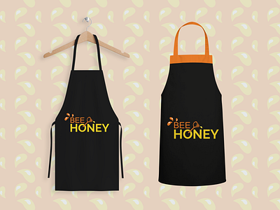 Logo Bee Honey Apron Mockup