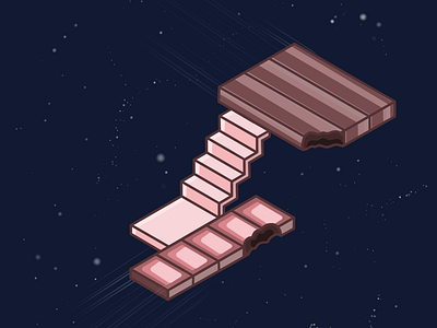 Chocolate Spaceships 🍫 chocolate galaxy pastel space spaceship stars