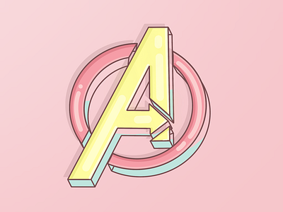 Avengers 3d avengers design illustration logo procreate superhero