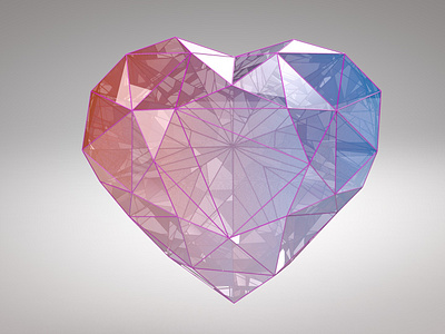 Crystal Heart 3d 3d animation art c4d c4dart cinema4d color design freelance freelancer graphic graphic art graphic design graphicdesign logo render