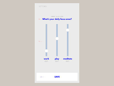 DAILY UI 007- Daily routine settings 007 dailyui