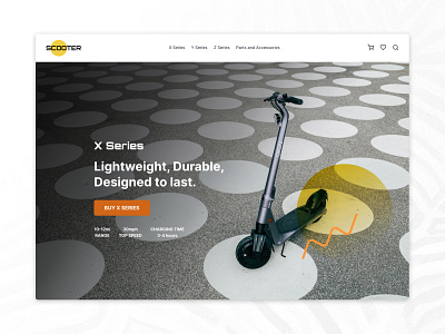 Scooter Series X Landing page