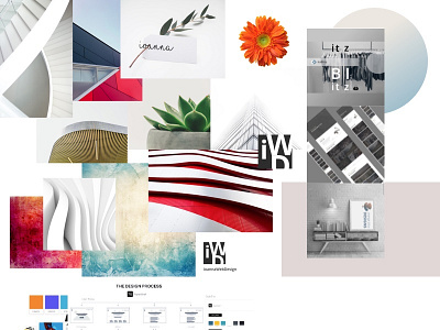 Mood board Ioanna Designs artdirection branding design logo minimal typography ui vector website