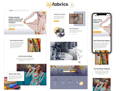 Style Fabrics Webpage app art artdirection branding clean design identity illustration illustrator ios logo minimal typography ui ux vector web website