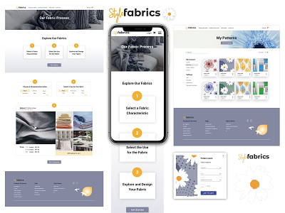 UI/UX Design for the Fabric Pattern Process & Patterns Web Page