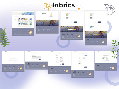UI/UX - Shopping Cart designs for Style Fabrics artdirection branding clean design flat identity illustration illustrator logo minimal ui ux vector web