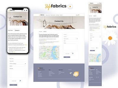 UI/UX Contact Web Page for Style Fabrics