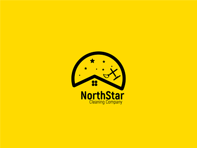 Northstar branding cleaning company concept design dribbble flat logo logo type north star logo vector