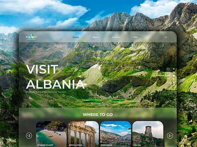Visit Albania albania concept country design dribbble hotels inspiration landing page landing page design tourism ui web
