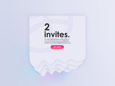 2 Dribbble Invites Giveaway