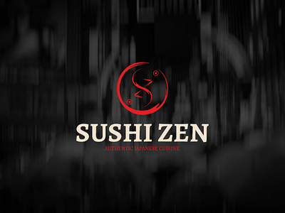 Sushi Zen black branding design identity inspiration japanese logo logodesign red restaurant sushi