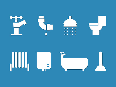Plumbing Icons graphic icons illustrations plumbing vector