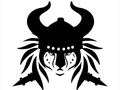 tribal tattoo viking lion head illustration and vector logo abstract animal art background beast black cartoon character design dog drawing e sports element emblem face fantasy mammal mascot white wildlife