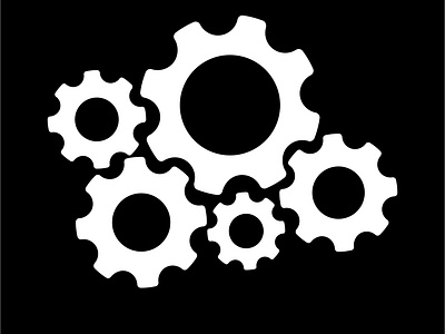 black gears icon