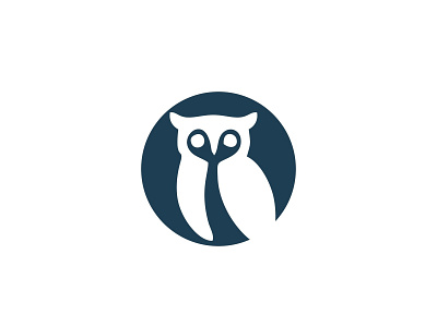 simple negative space owl logo animal bird circle company coorperation dark graphic icon illustration illustration design logo negative space night owl owl logo simple simple logo vector zoo