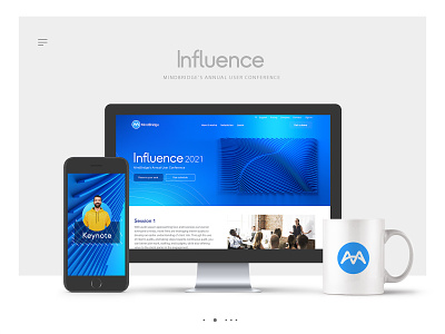 Influence User Conference b2b branding conference fintech mindbridge saas ui