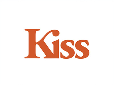 Kiss Media Logo brand consultancy corporate event management feminine logo media pr public relations rebrand simple typography