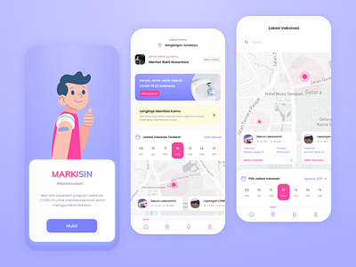 Markisin - Covid Vaccine App app covid design mobile ui vaccine