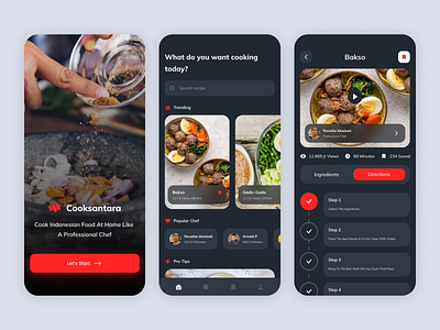 Cooksantara Dark Mode - Recipe App