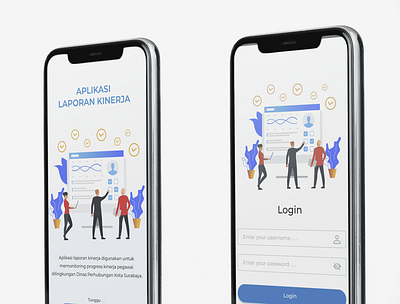 Login splash screen - performance report app design illustraion login page mobile splashscreen ui ux design uidesign