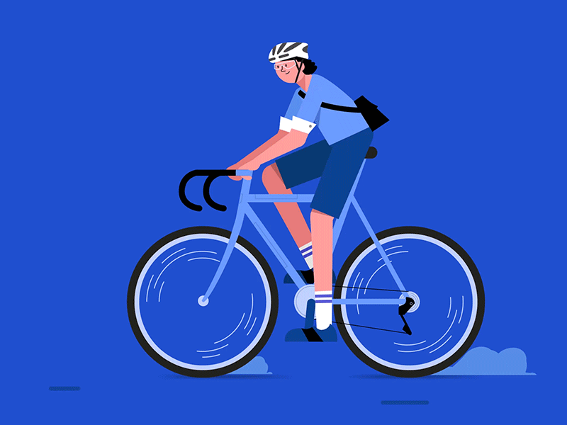 Riding..Riding road bike 2d after effects animation bicycle bike character characteranimation cycleist design illustration motion design roadbike vector