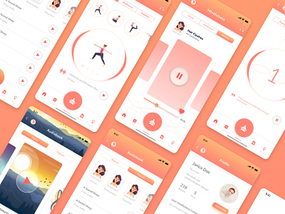 Meditation iOS Application screens