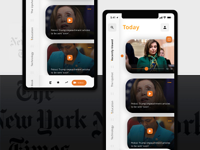 New York Times - Redesign App - Uplabs Challenge