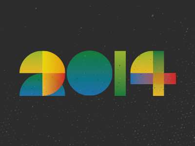 Year color shapes type typography