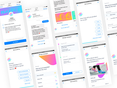 Halley chatbot clean colorful design mobile app mobile ui ui website