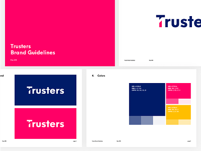 Trusters Brand Guidelines branding clean colors crowdfunding design logo type