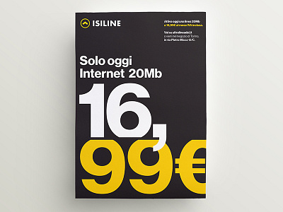 Isiline Black Friday Ad advertising black clean internet numbers poster print promotion swiss design type typography