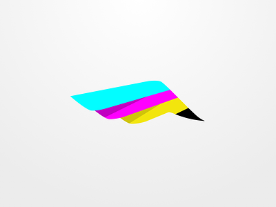 Cmyk wing logo sketch smyk