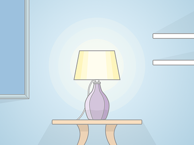 Lamp furniture illustration lineart