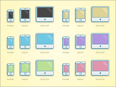 Responsive icons devices icons responsive web