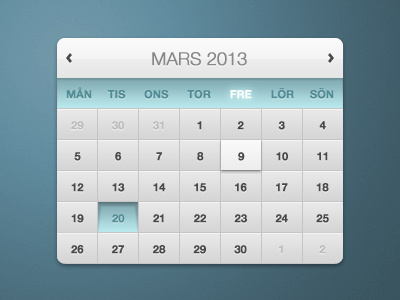 Calendar / UI Practice