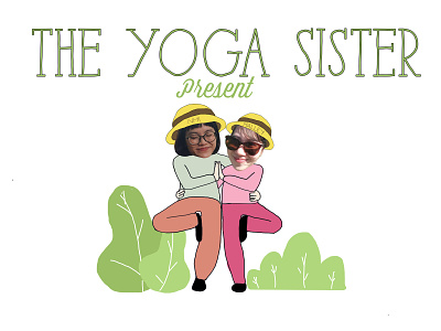 The yoga sister artwwork battletrip content design illustration simple sister sketch winter yoga