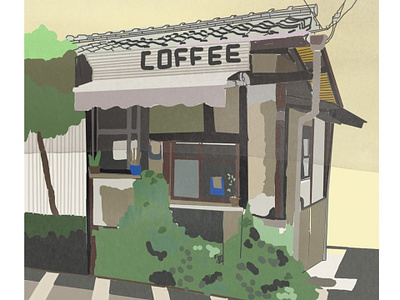 Coffee shop art artwork illustration sketch