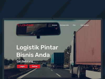 Lontar Marketpalce Landing Page design landing platform trucking typography ui ux web website