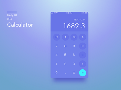 #004-Calculator 004 calculator clean clean app design color daily 100 daily 100 challenge daily challange daliy ui day4 number ui 100 ui100days uidesign