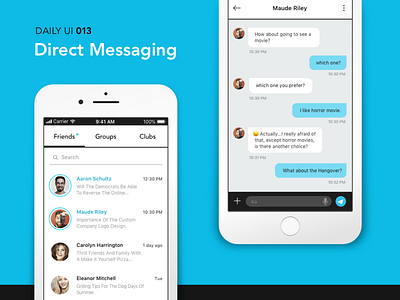 ＃013-Direct Messaging app dailui daily daily 100 daily 100 challenge daily challange dailyui day13 direct messaging message ui 100 ui100 ui100days