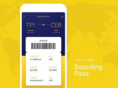 #024-Boarding Pass 024 24 app boarding boarding pass boardingpass color dailui daily daily 100 daily 100 challenge daily challange dailyui dailyui 024 day24 e ticket flight ui 100 ui100 ui100days